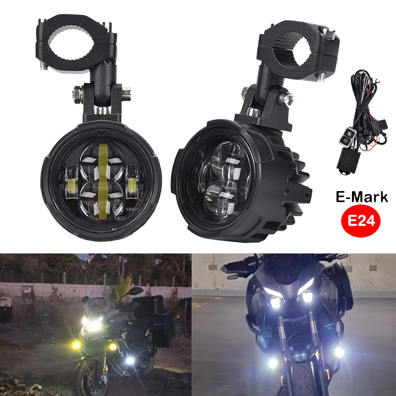 Led Headlight Bulbs - Dual Color Motorcycle LED Spotlight Headlight