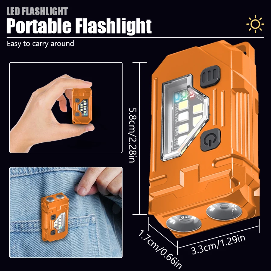 Mini Keychain EDC Flashlight R - Led Headlight Bulbs ulasan dan harga