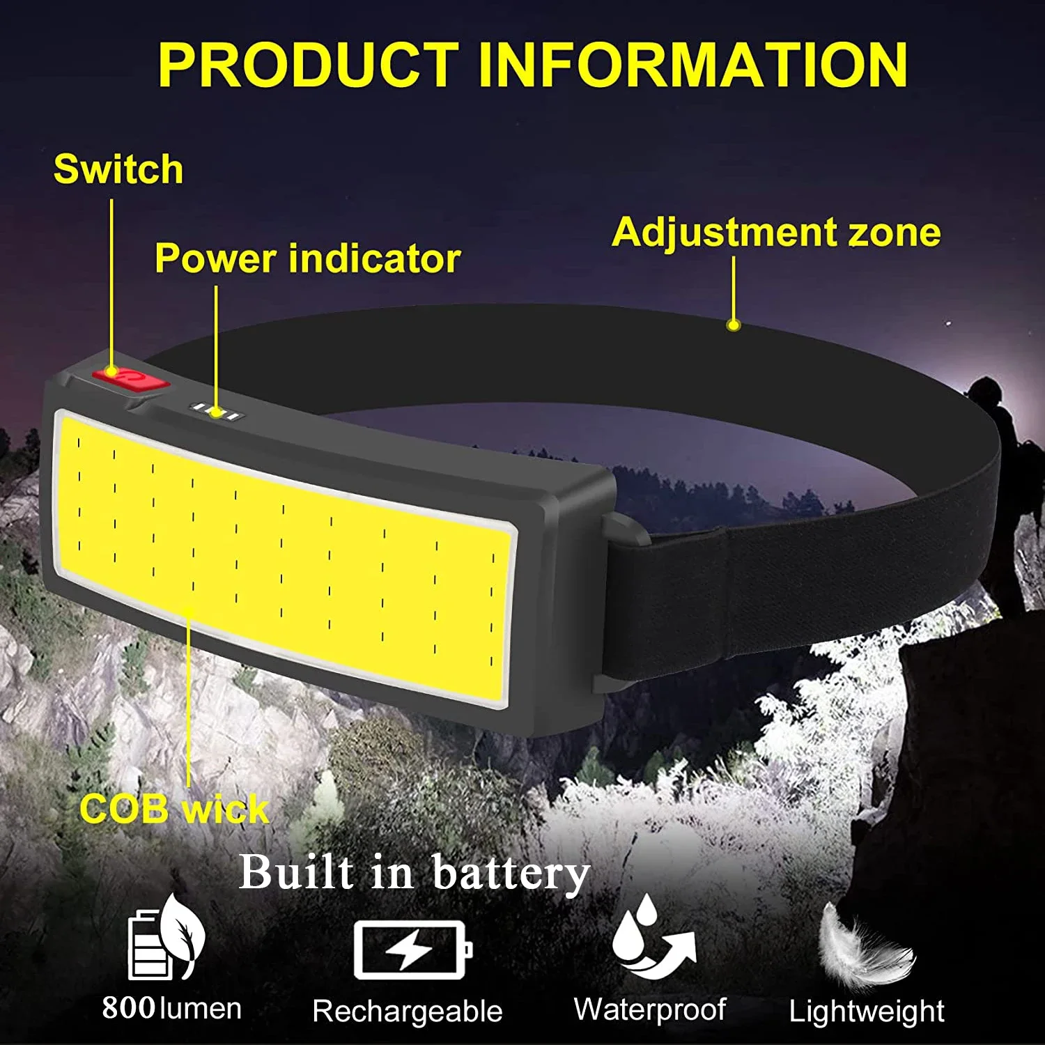 COB Portable LED Headlights Ou - Led Headlight Bulbs ulasan dan harga