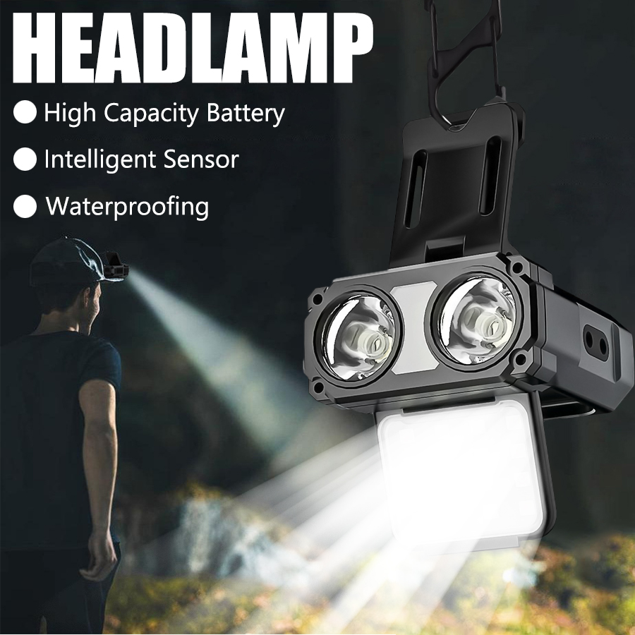Sensor COB LED Headlamp Cap Cl - Led Headlight Bulbs ulasan dan harga